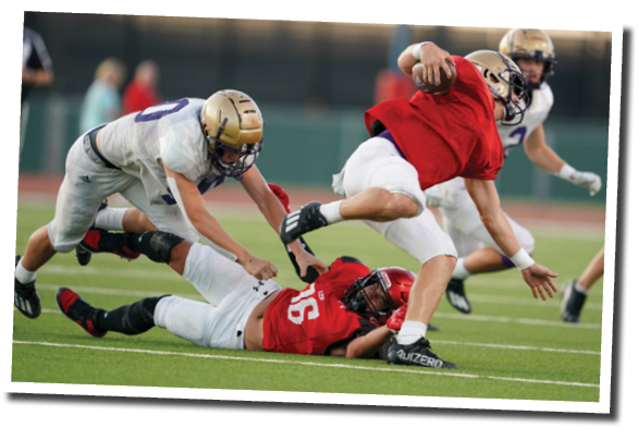Preseason Scrimmage, Lubbock-Cooper vs  Midland  Photo by: Aaron Baxter