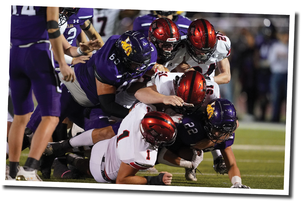 A host of Pirates converge on Wylie s Trey Gomez  Lubbock-Cooper vs  Abilene Wylie  Photo by: Aaron Baxter