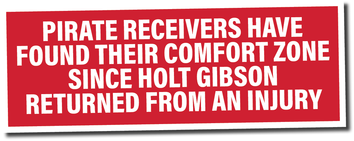 Pirate receivers have found their comfort zone since Holt Gibson returned from an injury