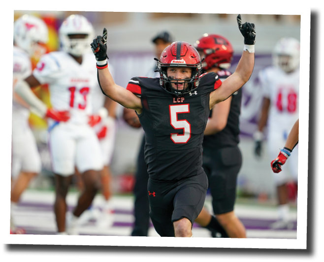 Judge Thomason celebrates after scoring a touchdown  Lubbock-Cooper vs  Grapevine  Photo by: Aaron Baxter