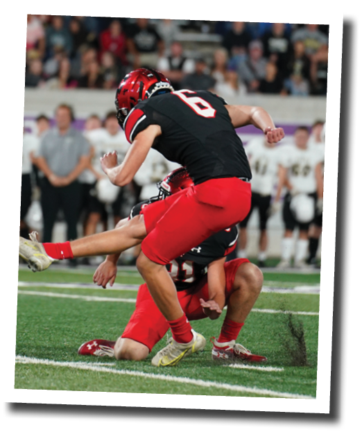 Teagen Vann puts the first three points on the board for the Pirates  Lubbock-Cooper vs  Rider  Photo by: Aaron Baxter