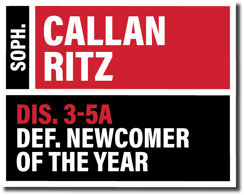  dis  3-5a  Def  Newcomer  of the Year, Callan   Ritz,soph 