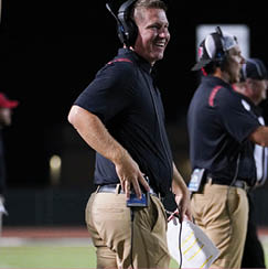 Pirate head coach Chip Darden  Lubbock-Cooper vs  Andrews  Photo by: Aaron Baxter