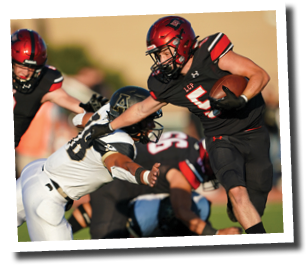 Judge Thomason (5) evades Andrews defenders  Lubbock-Cooper vs  Andrews  Photo by: Aaron Baxter