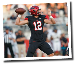 Holt Gibson (12) sends a pass down the right sideline  Lubbock-Cooper vs  Andrews  Photo by: Aaron Baxter