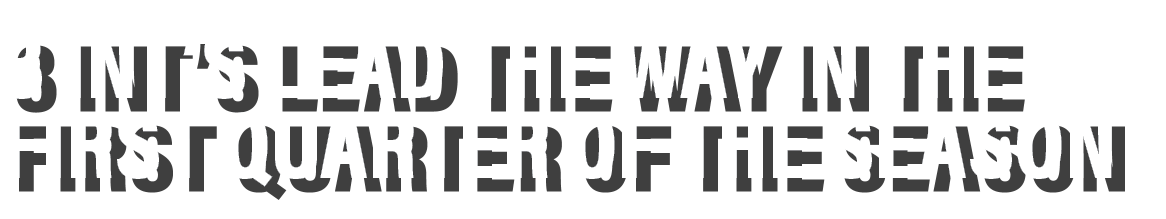 3 int s lead the way in the first quarter of the season