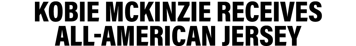 Kobie McKinzie receives All-American jersey