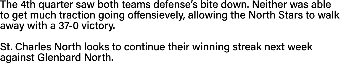 The 4th quarter saw both teams defense s bite down  Neither was able to get much traction going offensievely, allowin   