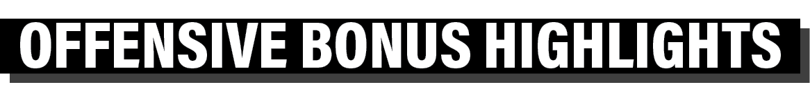 offensive bonus HIGHLIGHTS