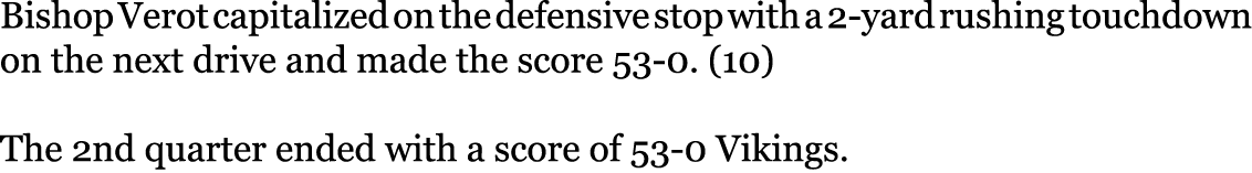 Bishop Verot capitalized on the defensive stop with a 2-yard rushing touchdown on the next drive and made the score 5...