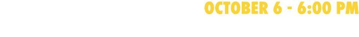 october 6 - 6:00 pm at dekalb
