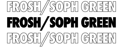 FROSH/SOPH green FROSH/SOPH green FROSH/SOPH green