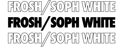 FROSH/SOPH WHITE FROSH/SOPH WHITE FROSH/SOPH WHITE