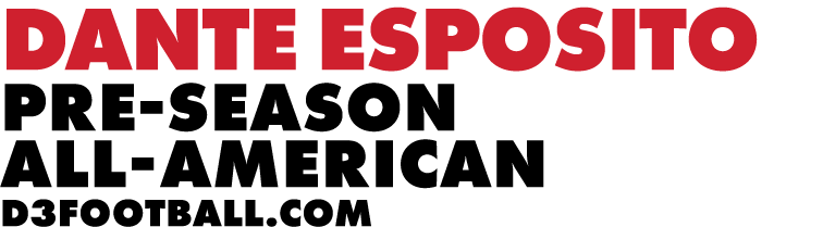 Dante Esposito pre-season all-american d3football com