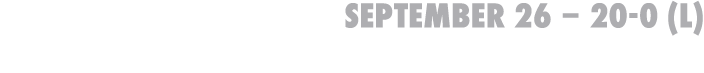 September 26 – 20-0 (L) vs Sheboygan South