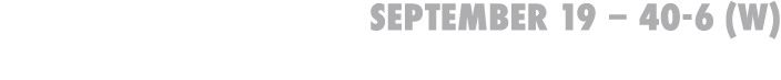 September 19 – 40 6 (W) at Green Bay East