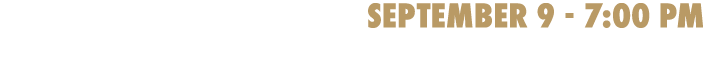 September 9 - 7:00 PM at SAUK PRAIRIE