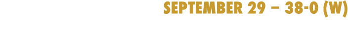 September 29 – 38-0 (W) vs Lake Forest