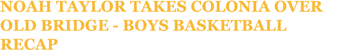 Noah Taylor takes Colonia over Old Bridge Boys basketball recap
