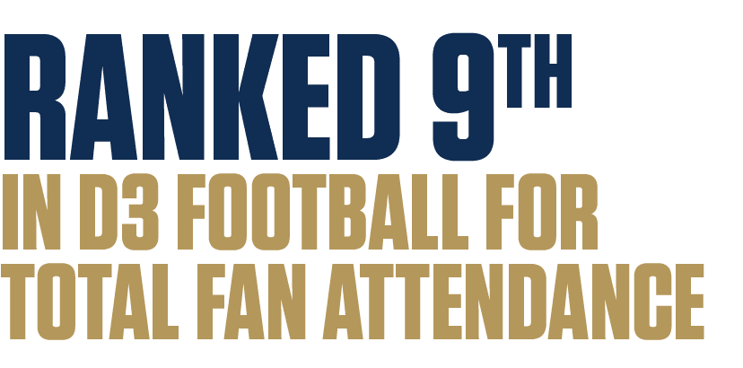 RANKED 9TH IN D3 FOOTBALL FOR TOTAL FAN ATTENDANCE 