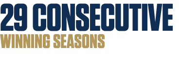 29 CONSECUTIVE winning seasons