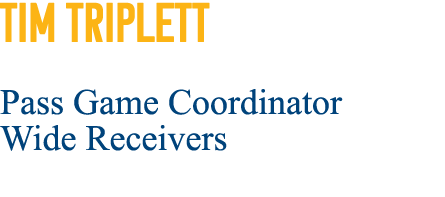 Tim Triplett Pass Game Coordinator Wide Receivers 