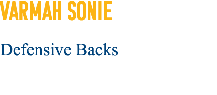 varmah sonie Defensive Backs
