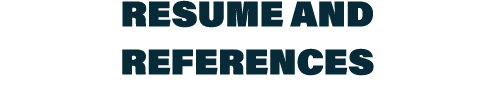 RESUME AND REFERENCES 