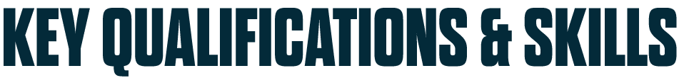 key qualifications & skills