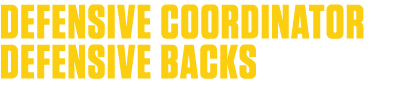 defensive coordinator defensive backs