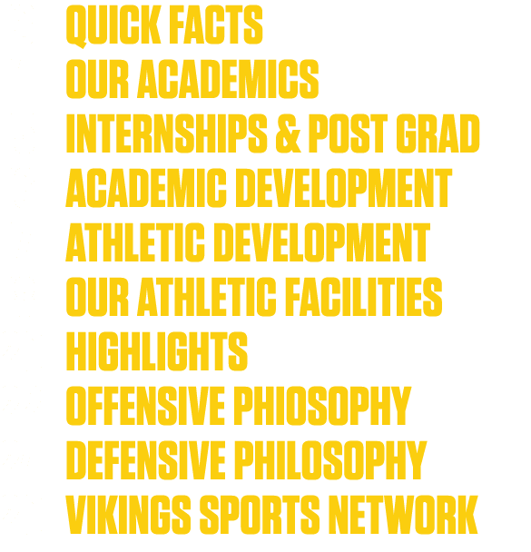 13 QUICK FACTS 14 OUR ACADEMICS 15 internships & post grad 16 ACADEMIC DEVELOPMENT 17 ATHLETIC DEVELOPMENT 18 OUR ATH...