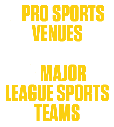 6 pro sports venues 8 major league sports teams 