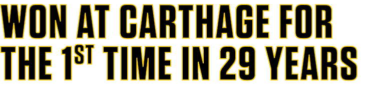 won at carthage for the 1st time in 29 years