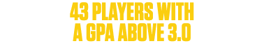 43 players with a gpa above 3.0