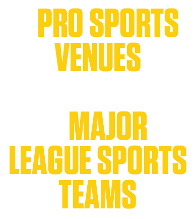 6 pro sports venues 8 major league sports teams 