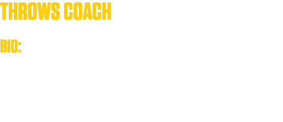 Throws Coach Bio: Percy Bean III graduated from Michigan State University in 2020 with a degree in applied engineerin   
