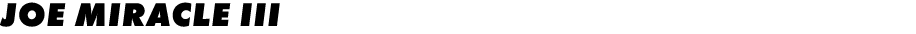 Joe Miracle III