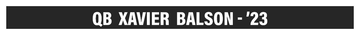QB Xavier Balson ’23