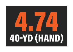 4.74 40 YD (hand)