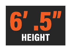 6’ .5” HEIGHT