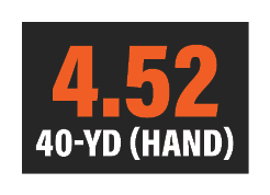 4.52 40 YD (hand)