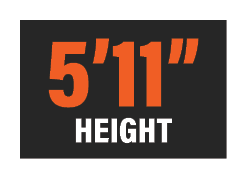5’11” HEIGHT