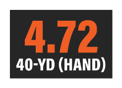 4.72 40 YD (hand)