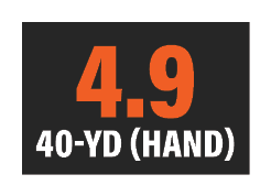 4.9 40 YD (hand)