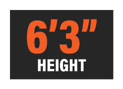 6’3” HEIGHT