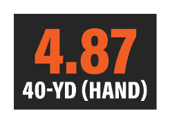4.87 40 YD (hand)