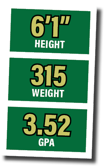 6 1  height,315 weight,3 52 gp