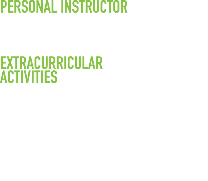 personal instructor   Pat Hanley   Brian Woolson Extracurricular Activities   Varsity Lacrosse   Varsity Football   W   