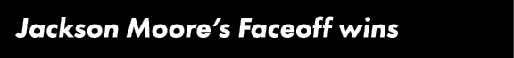 Jackson Moore s Faceoff wins