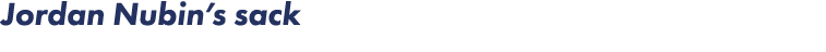 Jordan Nubin s sack